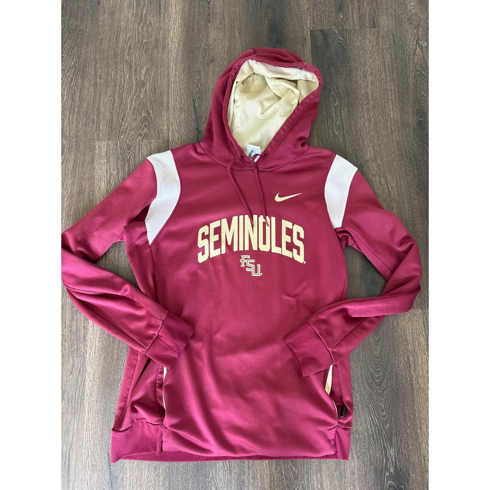 Nike Therma-FIT Florida State University Seminoles Hoodie Mens Medium Garnet FSU